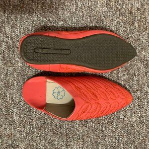 Pink Embroidered Slip-Ons